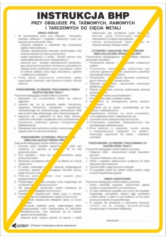 Instrukcja BHP „Instrukcja BHP przy obsłudze pił taśmowych, ramowych i tarczowych do cięcia metali” Z-IBM03-P-330X460