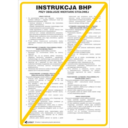 Instrukcja BHP „Instrukcja BHP przy obsłudze wiertarki stołowej” Z-IBM24-P-310X420