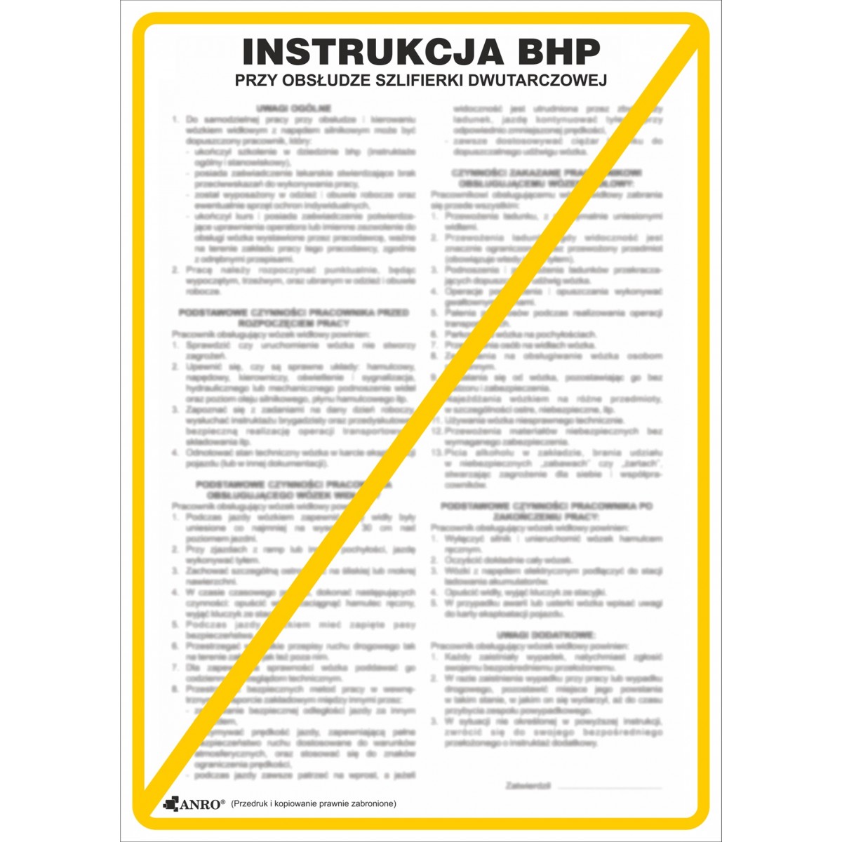 Instrukcja BHP „Instrukcja BHP przy obsłudze szlifierki dwutarczowej” Z-IBM28-P-330X460 Instrukcja BHP „Instrukcja BHP przy obsłudze szlifierki dwutarczowej” Z-IBM28-P-330X460