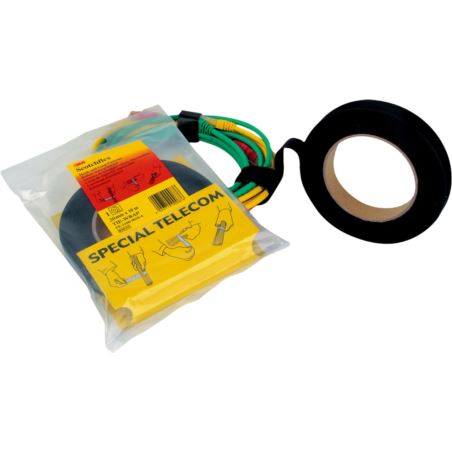 Taśma do wiązkowania 3M™ Scotchflex™, rzepowa, czarna, 20 mm x 10 m
