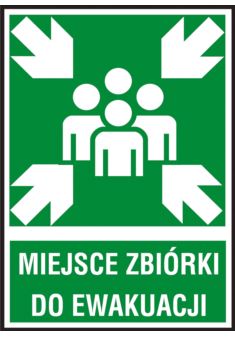 Znak ewakuacyjny „Miejsce zbiórki do ewakuacji” Z-18E-FS-150X205
