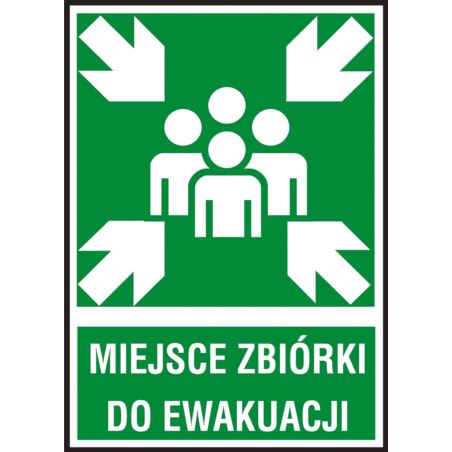Znak ewakuacyjny „Miejsce zbiórki do ewakuacji” Z-18E-FS-150X205