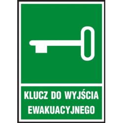Znak ewakuacyjny „Klucz do wyjścia ewakuacyjnego” Z-21E-FS-150X205