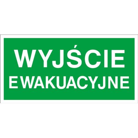 Znak ewakuacyjny „Wyjście ewakuacyjne” Z-2E-FS-200X400