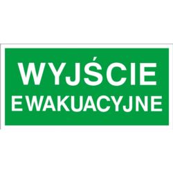 Znak ewakuacyjny „Wyjście ewakuacyjne” Z-2E-LP-200x400