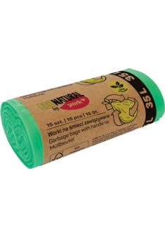 Worki na śmieci YORK ECONATURAL 35 l – 100% z recyklingu, mocne