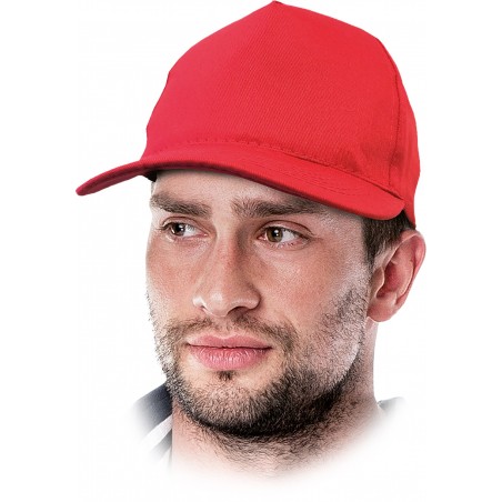 Czapka drelichowa ochronna REIS CZMZ C czerwona