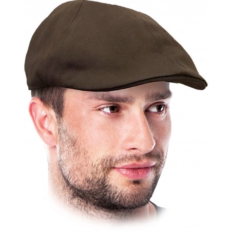 Czapka letnia kaszkiet 100% bawełna REIS CZMUTZE brązowa
