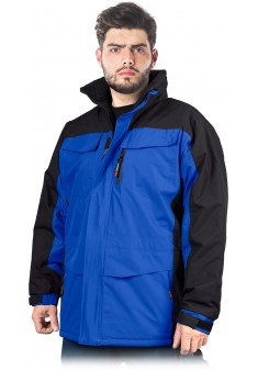 Kurtka ochronna ocieplana męska WIN-BLUE, poliester rip-stop, powlekana PCV