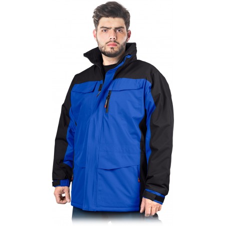 Kurtka ochronna ocieplana męska WIN-BLUE, poliester rip-stop, powlekana PCV