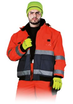 Kurtka ochronna ocieplana 2w1 męska LH-VIBER – odpinane rękawy i wysoka widoczność