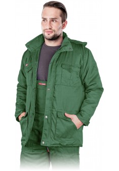 Kurtka ochronna ocieplana KMO-LONG – męska, przedłużana, zimowa z kapturem