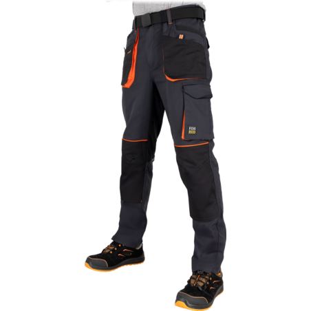 Spodnie ochronne do pasa, męskie FORELASTIC-T – wytrzymałe, odblaskowe