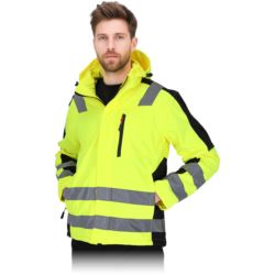 Kurtka ochronna softshell GLASGOW-SH męska – ocieplana, odblaskowa, wysoka widoczność