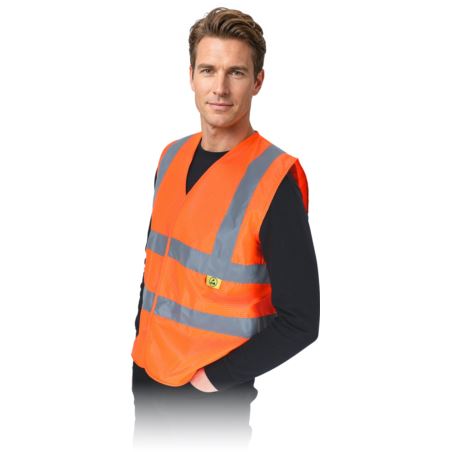 Kamizelka ostrzegawcza ESD pomarańczowa KOS-ESD męska