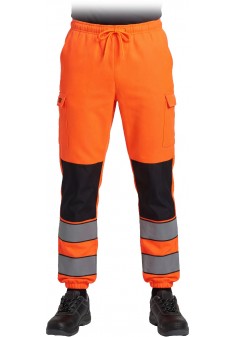 Spodnie ochronne dresowe do pasa LUMIS – odblaskowe, męskie