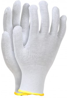 Rękawice ochronne z bawełny z mikronakropieniem RMICRONCOT