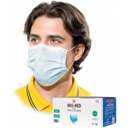 Maseczka chirurgiczna medyczna 8% VAT 50 sztuk typ IIR