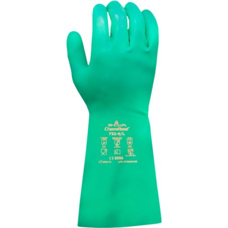 Rękawice nitrylowe chemoodporne SHOWA 732 do żywności