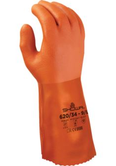 Rękawice PCV chemoodporne SHOWA ATLAS 620 długie ochronne