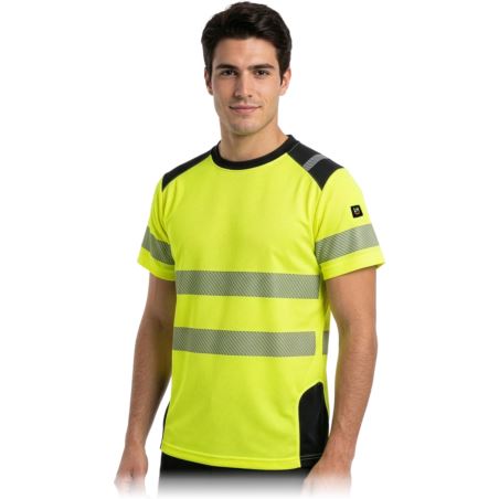 T-shirt ostrzegawczy TSVIS z oddychającej siateczki