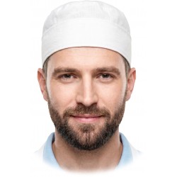 Czapka kucharska krótka LH-SKULLER Chef's Kitchen biała