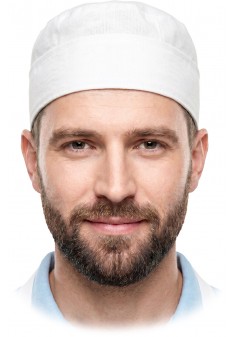 Czapka kucharska krótka LH-SKULLER Chef's Kitchen biała