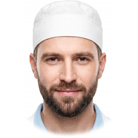 Czapka kucharska krótka LH-SKULLER Chef's Kitchen biała
