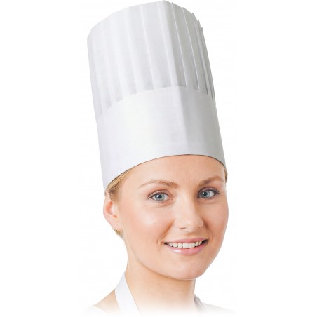 Czapka kucharska Kitchen z papieru REIS CZCOOK uniwersalna (10 szt.)