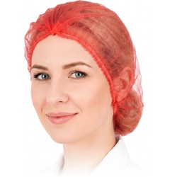 Czepek czerwony typu Clip z gumką REIS CZE-CLIP C uniwersalny (100 szt.)