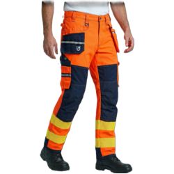 Spodnie Robocze GONNER Męskie z Kieszeniami Monterskimi Hi-Vis
