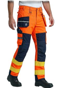 Spodnie Robocze GONNER Męskie z Kieszeniami Monterskimi Hi-Vis