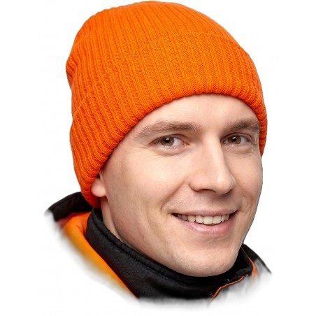 Czapka ocieplana ochronna REIS CZREFLECT P fluo pomarańczowa