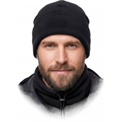 Czapka ocieplana ochronna z polaru REIS CZPOL B czarna