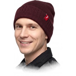 Czapka zimowa ocieplana REIS CZCITY DC ciemnoczerwona